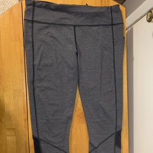 Gray Lululemon Mesh Accent Leggings